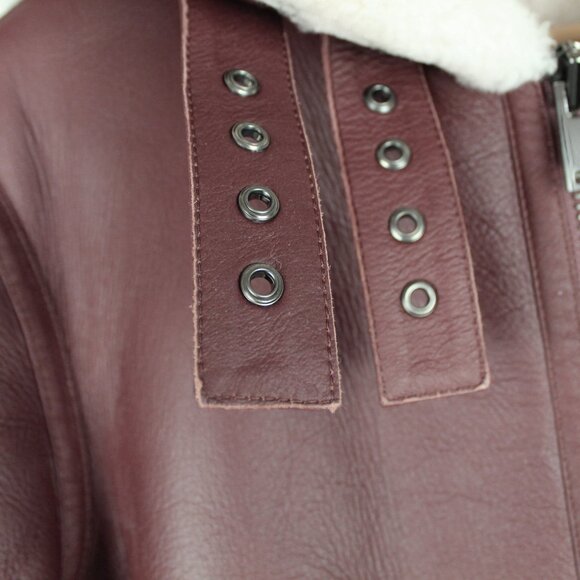 NWT Theory Genuine Shearling Cozy Moto Jacket - Picture 9 of 16